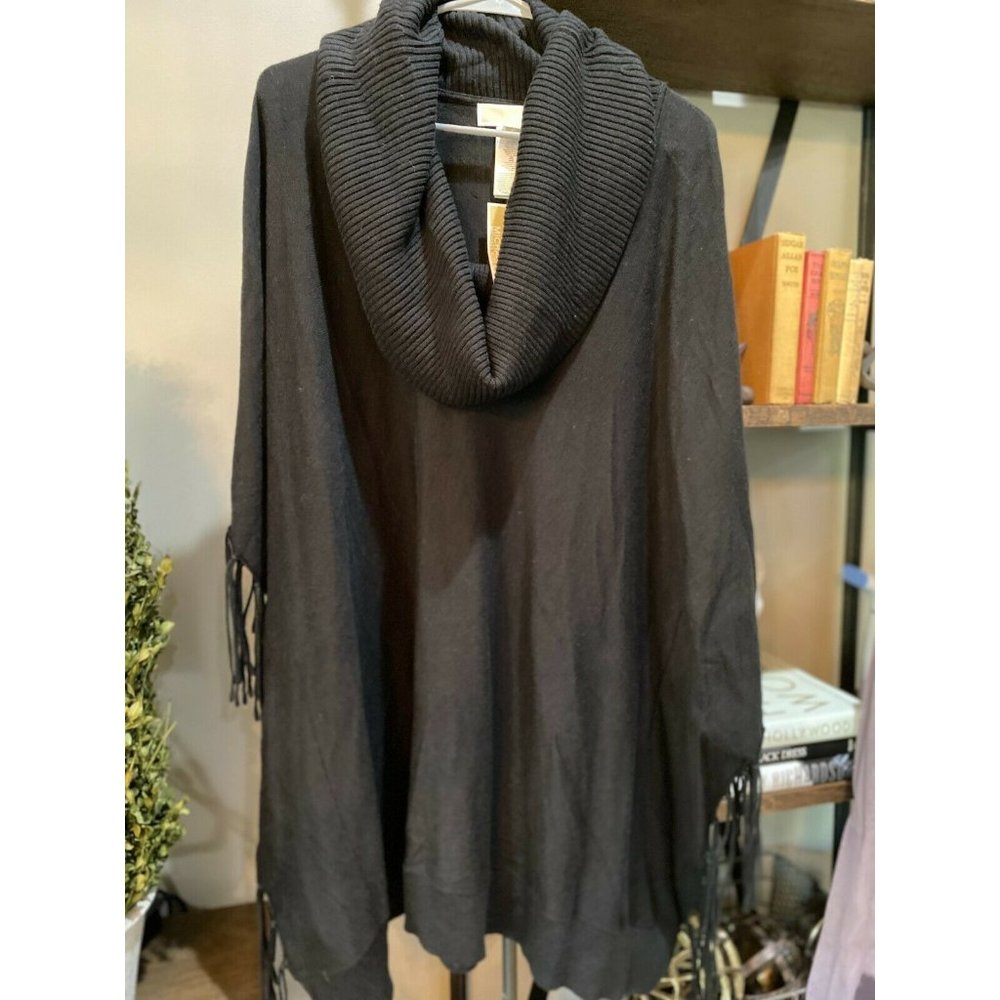 MICHAEL Michael Kors Cowl Neck Sweater Poncho 3X - Picture 2 of 3